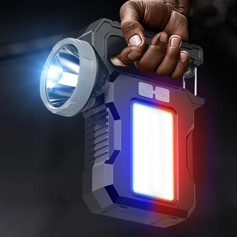 

Solar Power LED Flashlights Multifunctional Portable Light Rechargeable Camping Work Light Solar Charging High brightness Torch