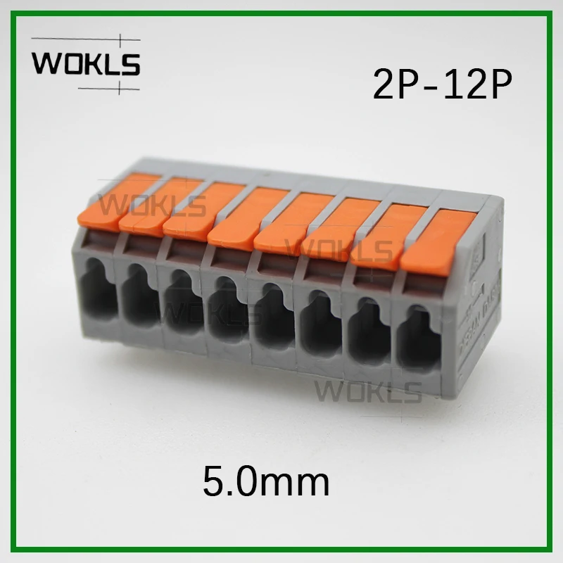 25Pcs/50PCS PCB terminal block DA806R 2604 2.5mm² spacing 5.0 mm pitch gray 2604-1102 3 4 5 6