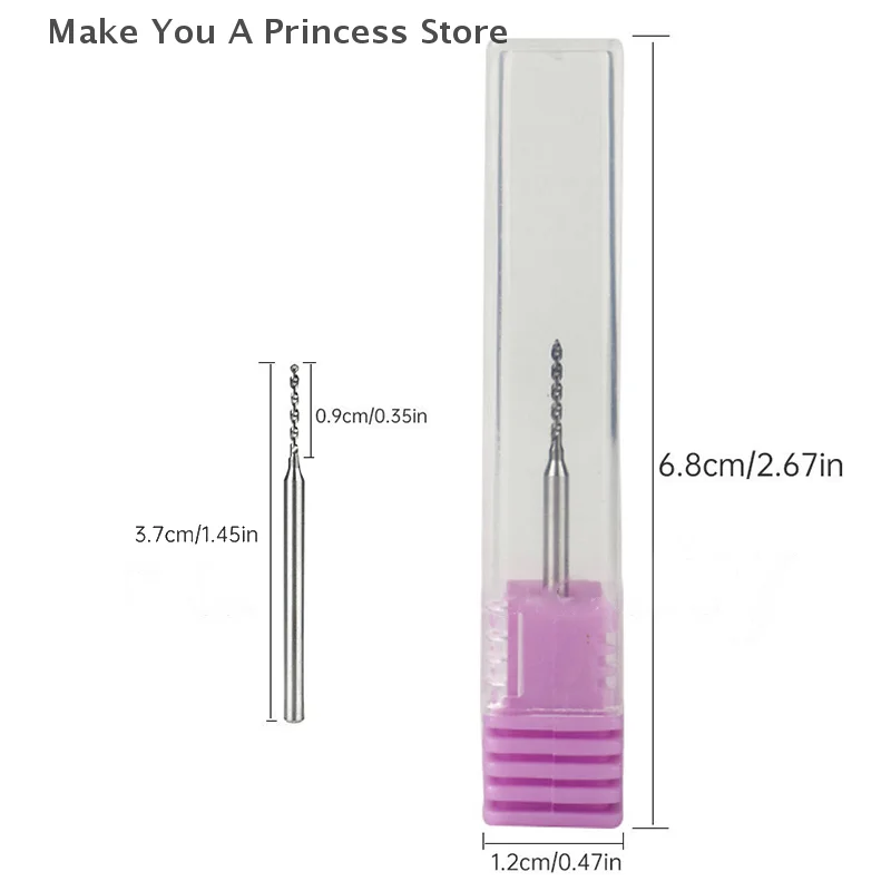 Forets à ongles en acier au tungstène, tête de meulage de Perforation des ongles, outil de manucure pour accessoires de Machine à polir les ongles