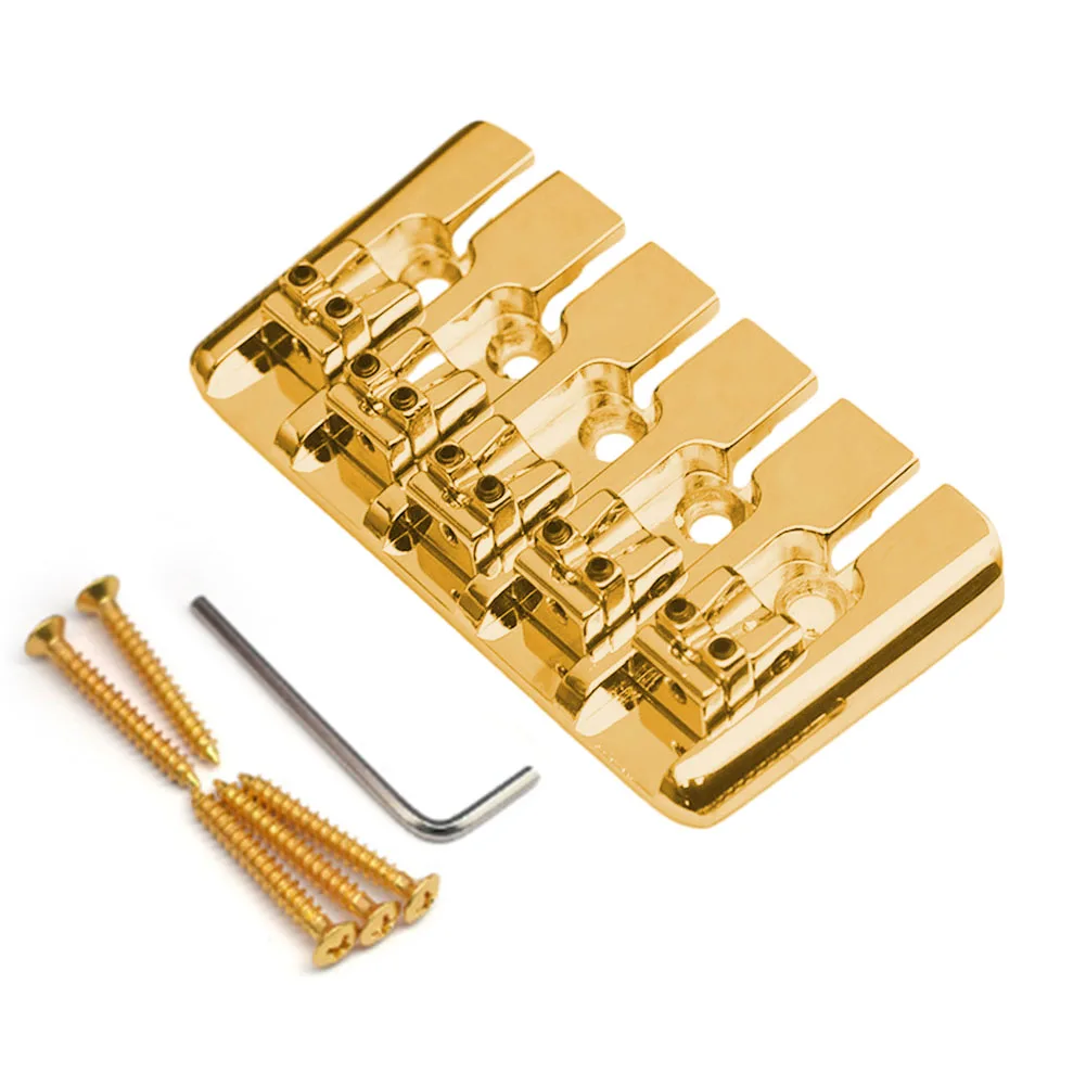 Vintage 5 String Locked Bass Saddle Bridge Body For Electric Bass With Screw Part Bass Fixed Bridge Gold/silver/black