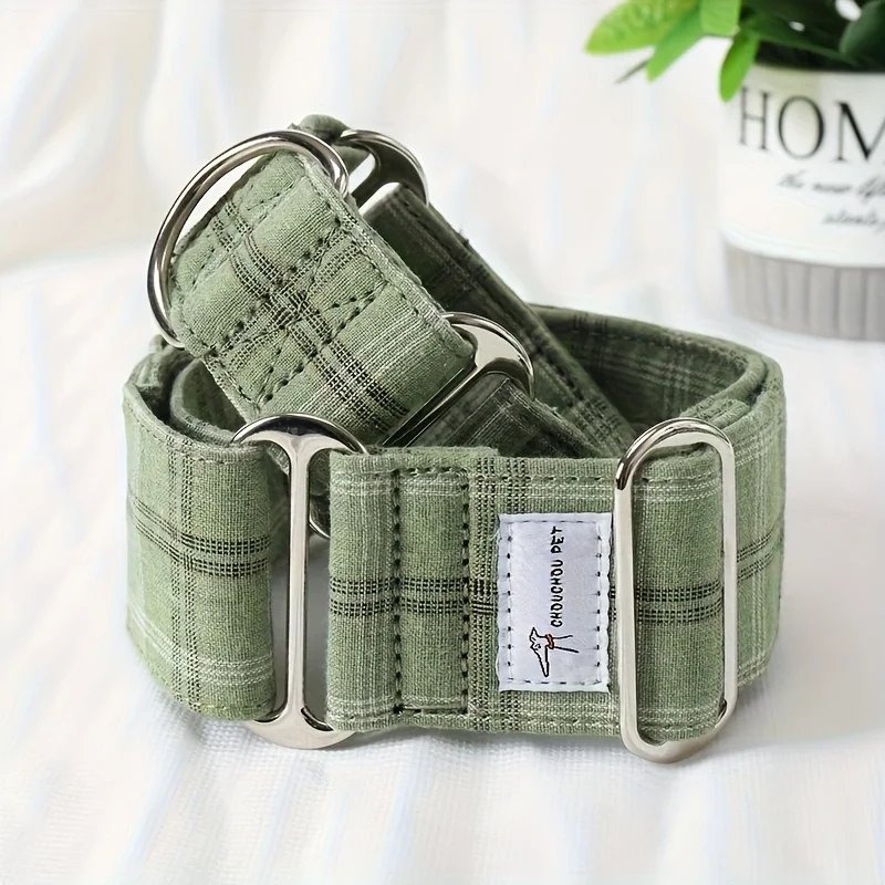 Martinagle Wide Adjustable Dog Collar, Soft Patterned Anti-Pull Collar for Medium-Sized Dogs, Suitable for Italian Greyhounds, Whippets, and Visual Hunting Dogs view 2