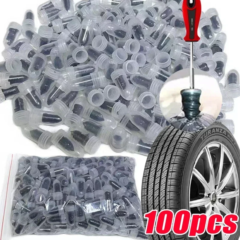 10-100PCS Car Vacuum Puncture Nails Rubbers Tapping Screws for Automotive Motorcycle Truck Bus and Agricultural Tyre Patching