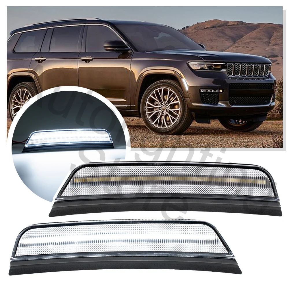 

2X боковые габаритные фонари на передних колесах для Jeep Grand Cherokee L WL 2021 2022 2023 2024, аксессуары для указателей поворота бампера