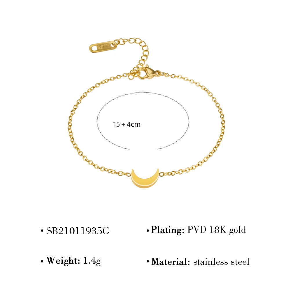 WILD & FREE Chic 18K Gold Plated Stainless Steel Bracelets for Women Luxury Exquisite Aesthetic Trendy Jewelry Set