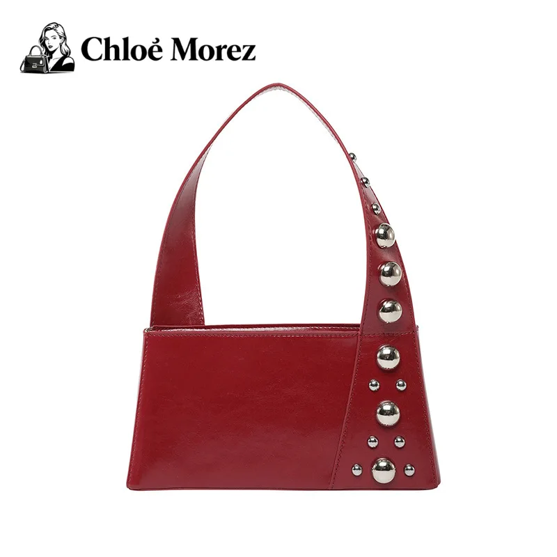 

Rivet Small Bag, Crossbody Bag, Fashionable and Simple Handbag, Ladies' Shoulder and Armpit Bag, Trendy