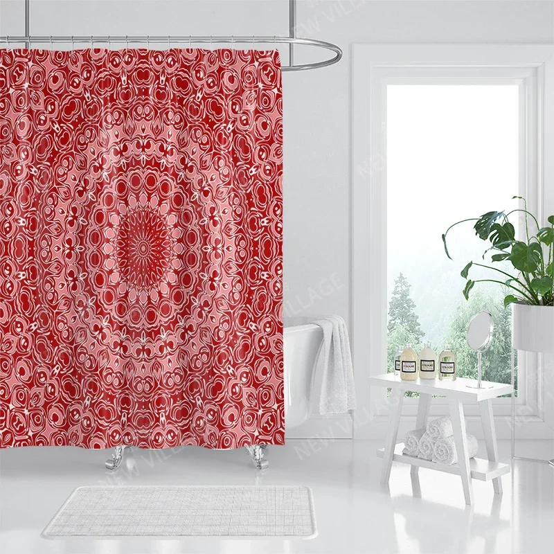 Waterproof fabric shower curtains Bathroom curtain accessories 180x200 Bath curtain for shower 240*260 nordic boho decoration