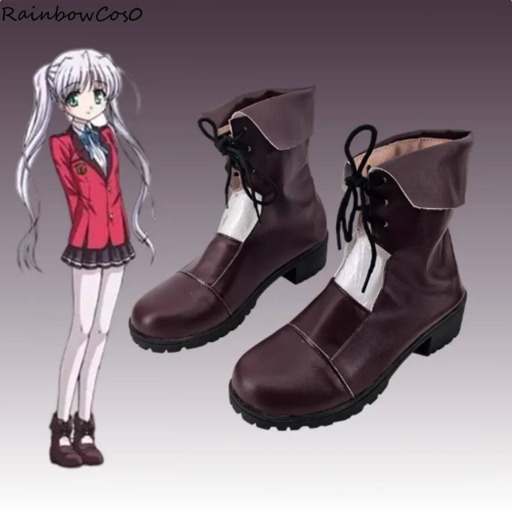 

Tougi Shiro Fortune Arterial Cosplay Shoes Boots Game Anime Party Halloween RainbowCos0 W5101