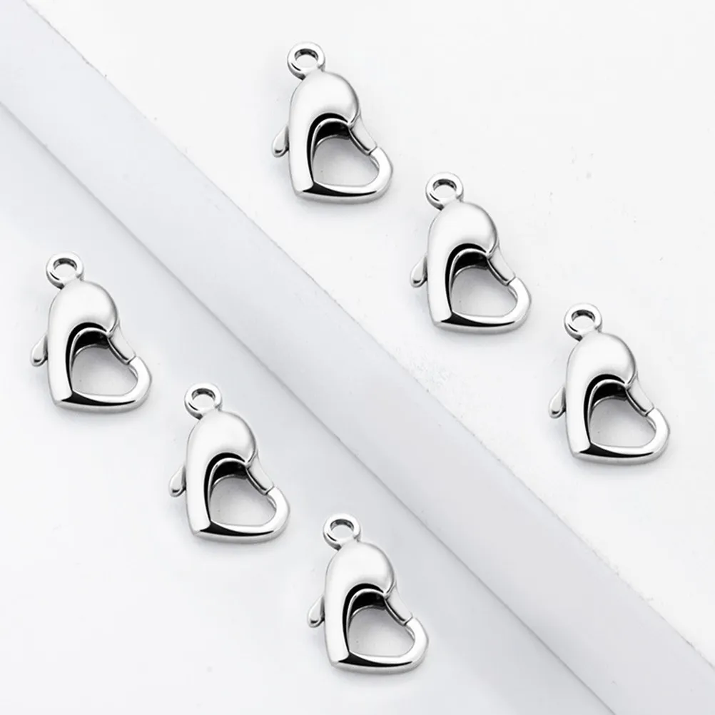 

10 шт. застежек-коннекторов из нержавеющей стали в форме рыбы для изготовления ювелирных изделий своими руками, удлинителей браслетов, металлических застежек-лобстеров