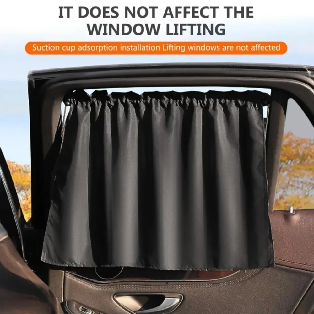 Suction Cup Type Car Window Sunshade UV Protection Thermal Insulation Side Window Sunshade Privacy Curtain for Kid Baby Children