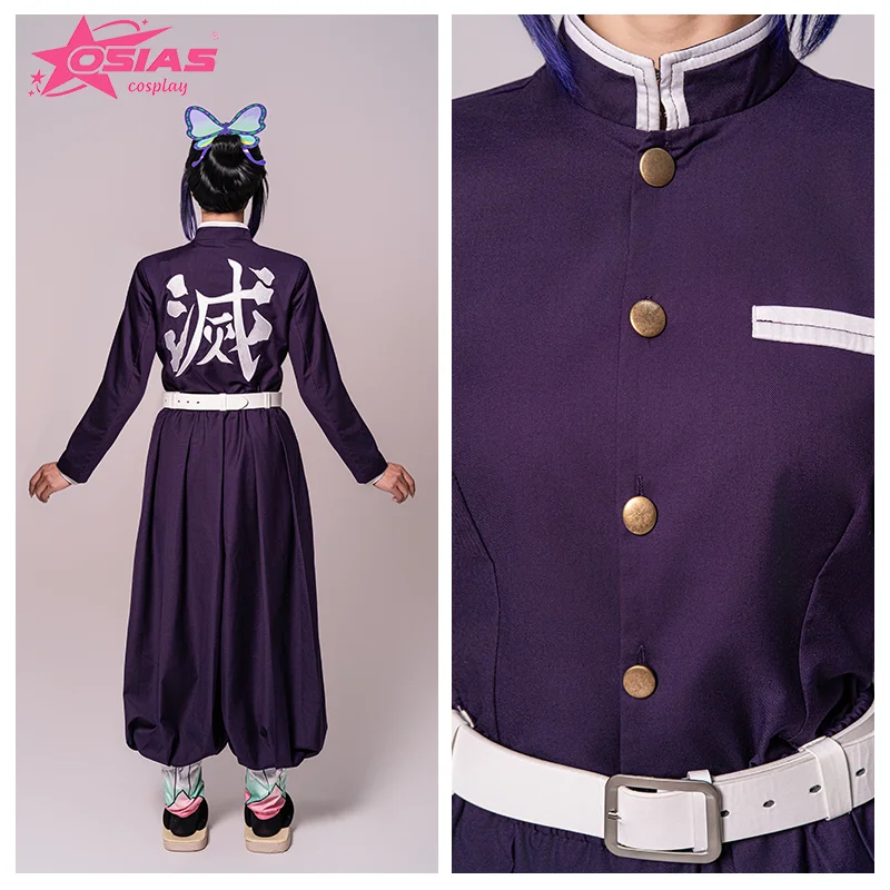 Demon Slayer Kochou Shinobu Cosplay Disfraz Kimetsu No Yaiba Kimono Mujeres Uniforme De Halloween Anime Ropa Conjunto Completo | Colombia