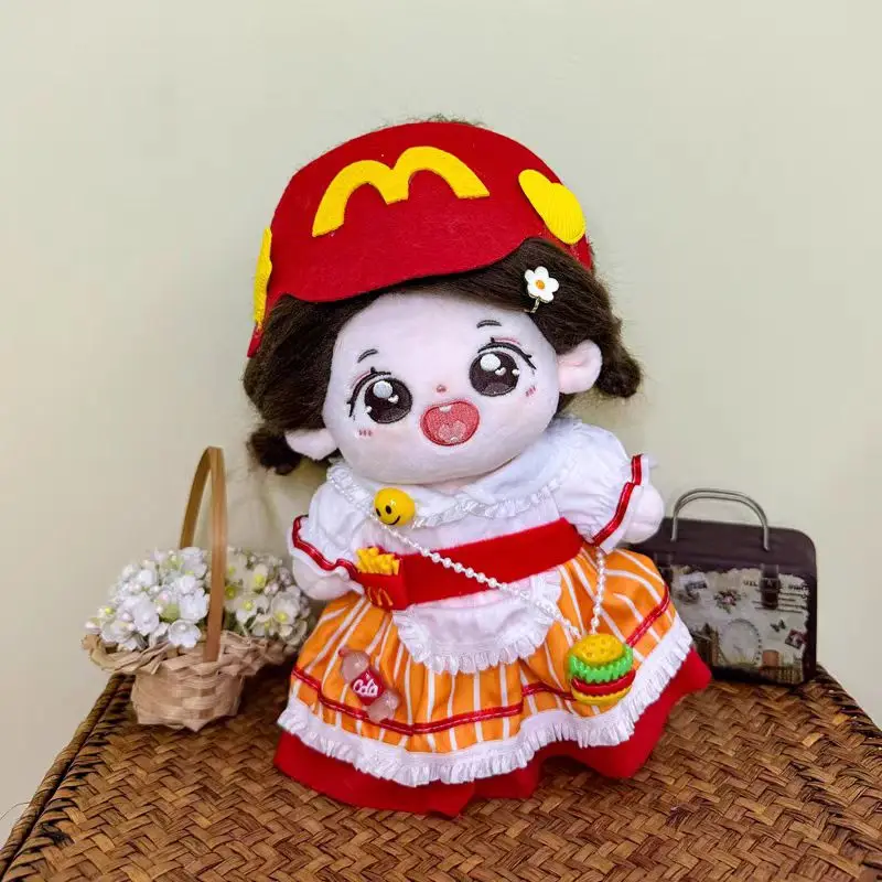 20cm Idol Plush Doll Cotton JK Uniform Clothes Kpop DIY Doll Dress Up Clothing Skirt Suit Socks Toy Accessories Girl Gift