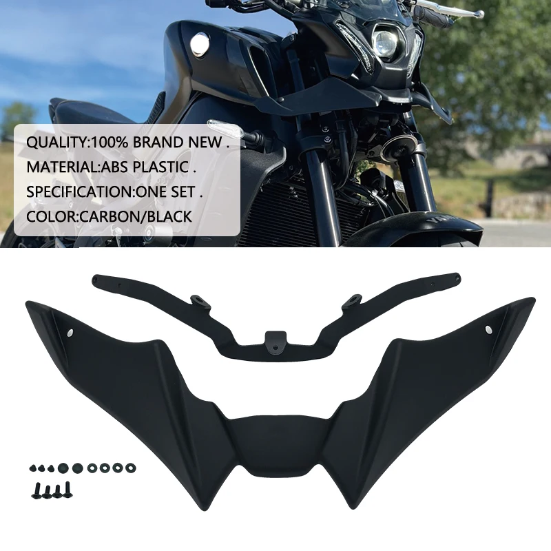 Motorcycle Front Wheel Fender Beak Nose Cone Extension Extender Cowl Spoiler Cover For Yamaha MT-09 MT09 SP 2021 2022 2023