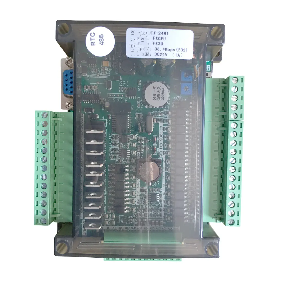 

Контроллер ПЛК LE3U-24MT6AD2DA, совместимый с FX3U, 14DI, 10DO, 6AI, 2AO, RS485, Modbus RTU, RTC, транзисторный выход, DC24V