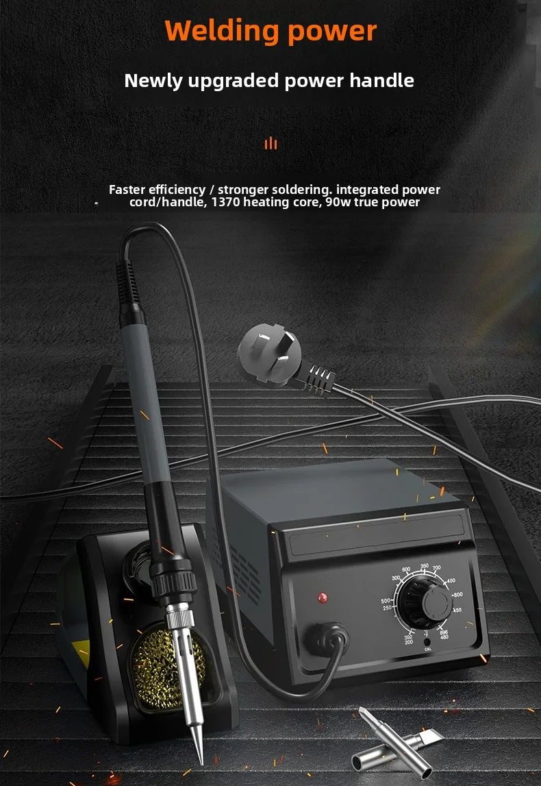 Lead-free constant temperature welding table Industrial grade 90W high power adjustable temperature electric soldering iron