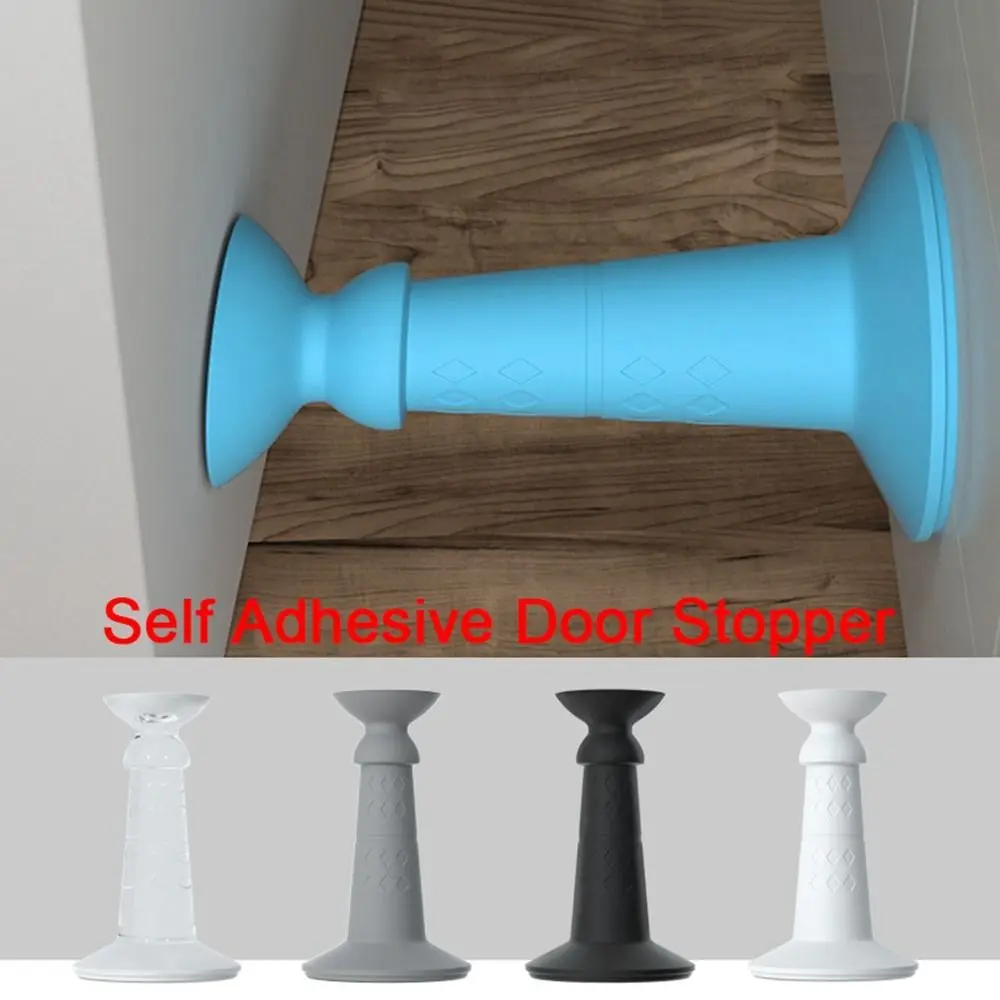 New Silicone Door Stopper Wall Protectors Self Adhesive Floor Holder Anti Collision Doorstop Home