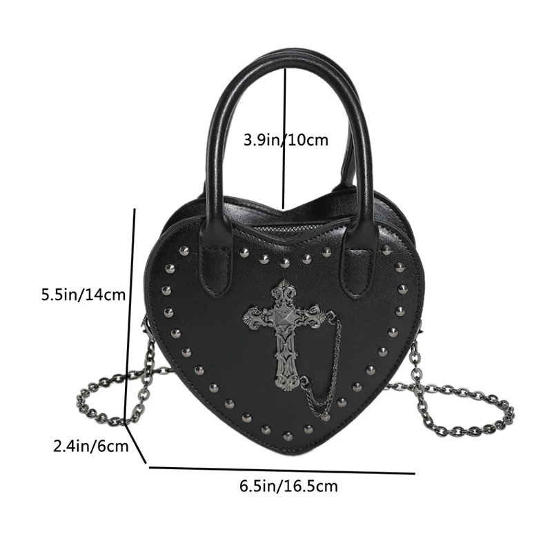 Mini Bags for Women Trend 2024 PU Leather Solid Color Love Shape Cross Skeleton Purses and Handbags New Shoulder Crossbody Bag