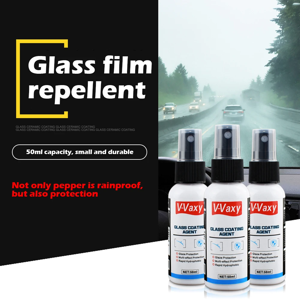 50ml Windshield Anti Fog Waterproof Rainproof Car Glass Hydrophobic Coating Side Mirror Window Maintenance Tools Auto Accessries