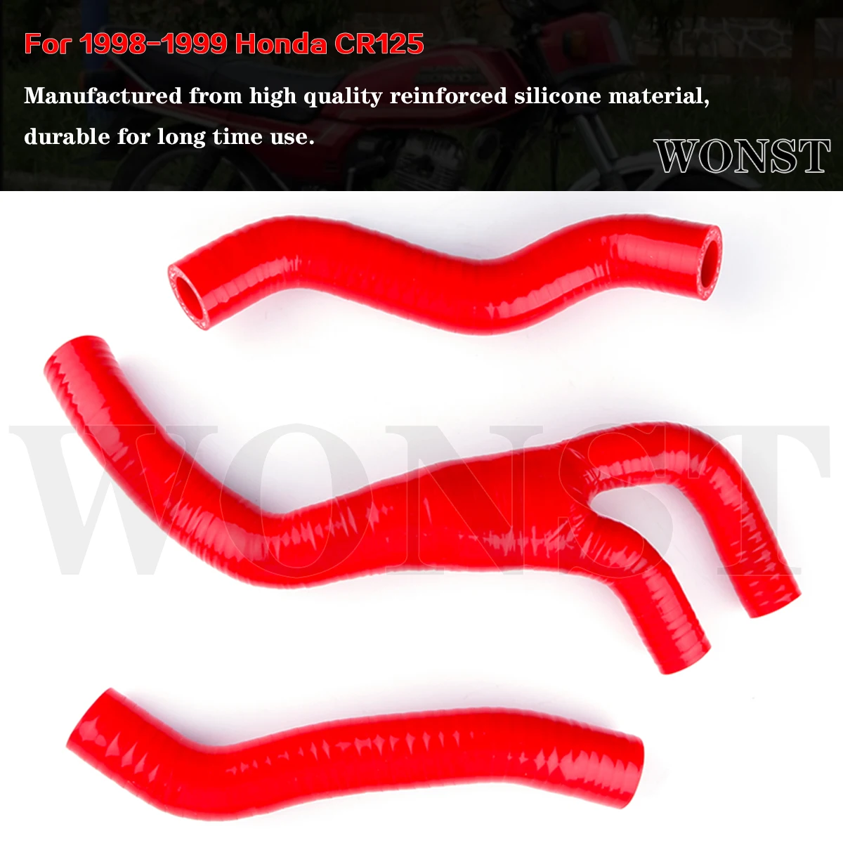 

3Pcs For 1998 1999 Honda CR125 CR 125 Motorcycle Silicone Radiator Coolant Hose Pipe Kit