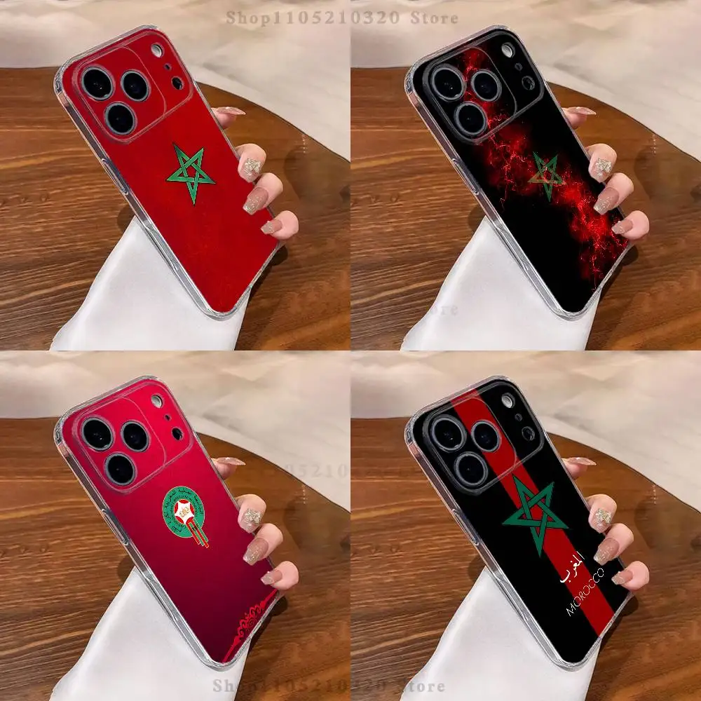 

M-Morocco Flag Phone Case For iPhone 17,16,11,15,13,14,12,Air,Mini,Plus,Pro,Max,Plus,E Clear Soft Shell