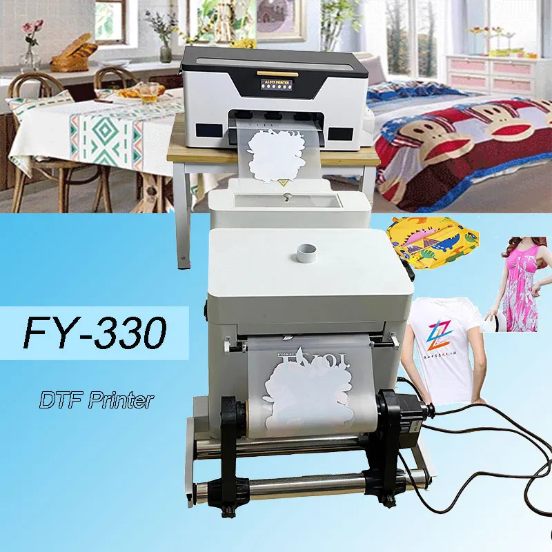 Commercial Printing Machine Single XP600 Printhead Inkjet Printer A3 Auto Hat Cotton 30cm Long Service Life