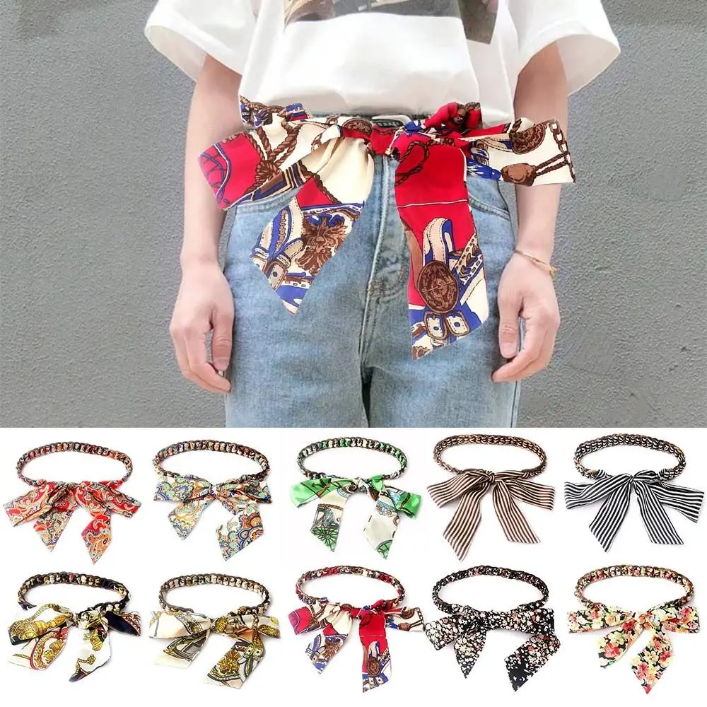 

Skirt Dress Clothing Decoration Silk Scarf Belt Decorative Jewelry Fashion Dress Girdle Thin Waist Accessories Waist Belt