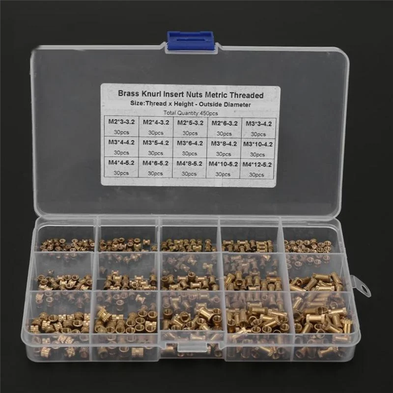 N10R-M2 m3 inserções rosqueadas para plástico thermoset inserções de bronze para 3d impresso moldagem por injeção imprensa rosqueada porcas duráveis