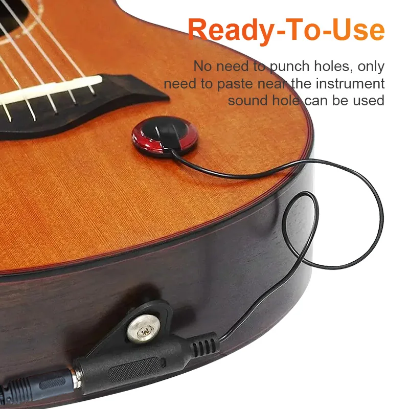 Acoustic Guitar Pickup Piezo Contact Pickup for Guitar Ukulele Violin Mandolin Banjo Kalimba Harp Microphone Banjo Accessories