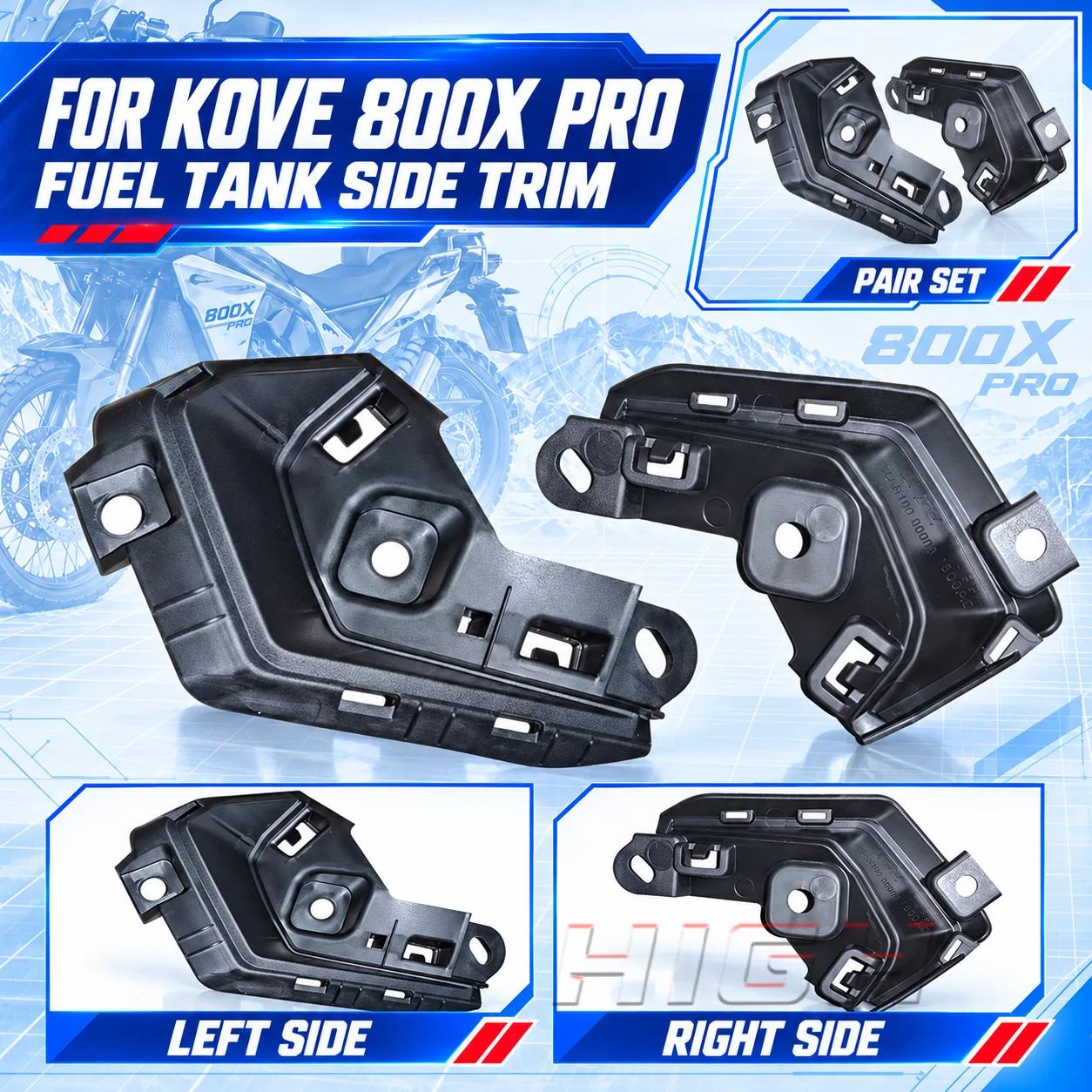 Fuel Tank Side Decorative Piece FIT FOR KOVE 800X PRO PRO 800X 800x pro pro 800x