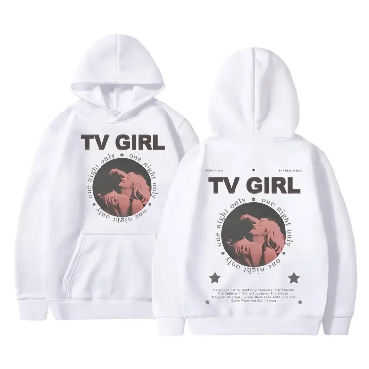 

Tv Girl One Night Only Graphic Hoodies Men's Women's Hip Hop Vintage Hooded Sweatshirts High Street Fashion Oversized Pullovers