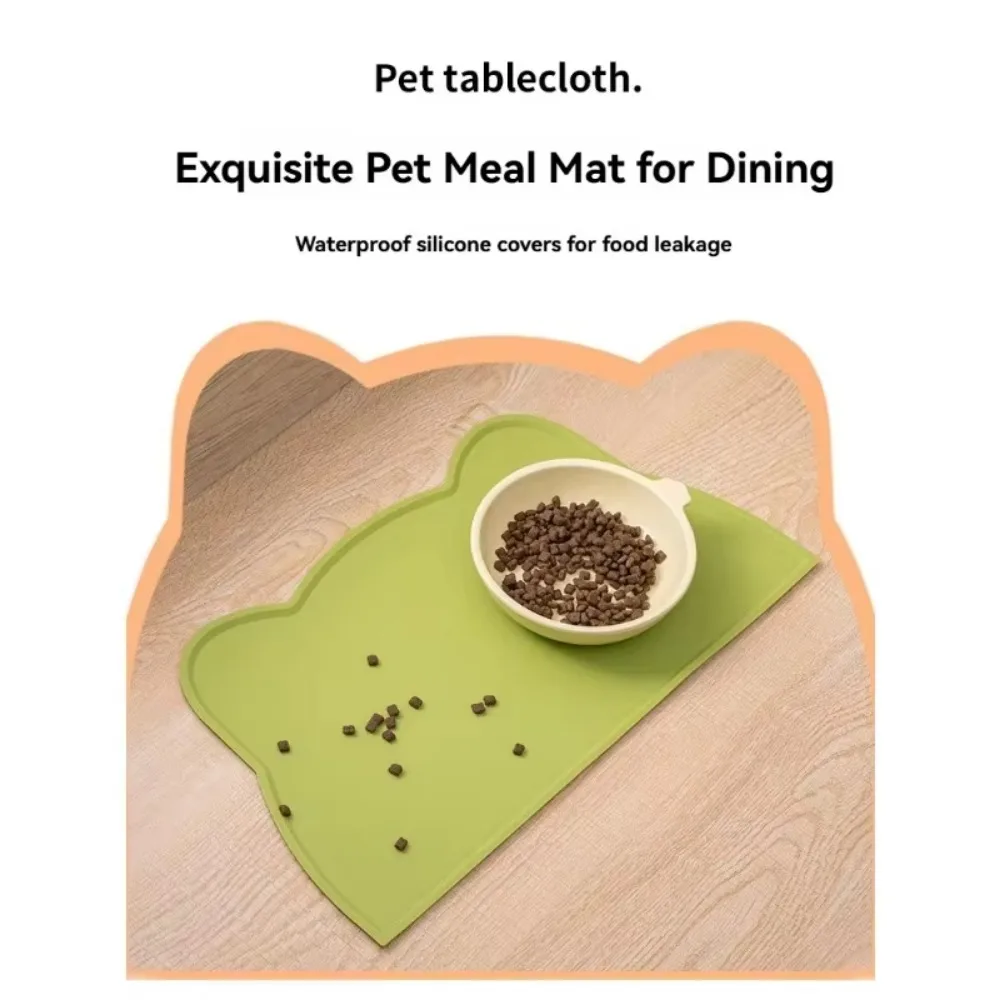 NEW Anti-Slip Pet Silicone Feeding Mat Easy To Clean Washable Cat Food Mat Dirty Resistant Tableware Mat for Cats and Dogs