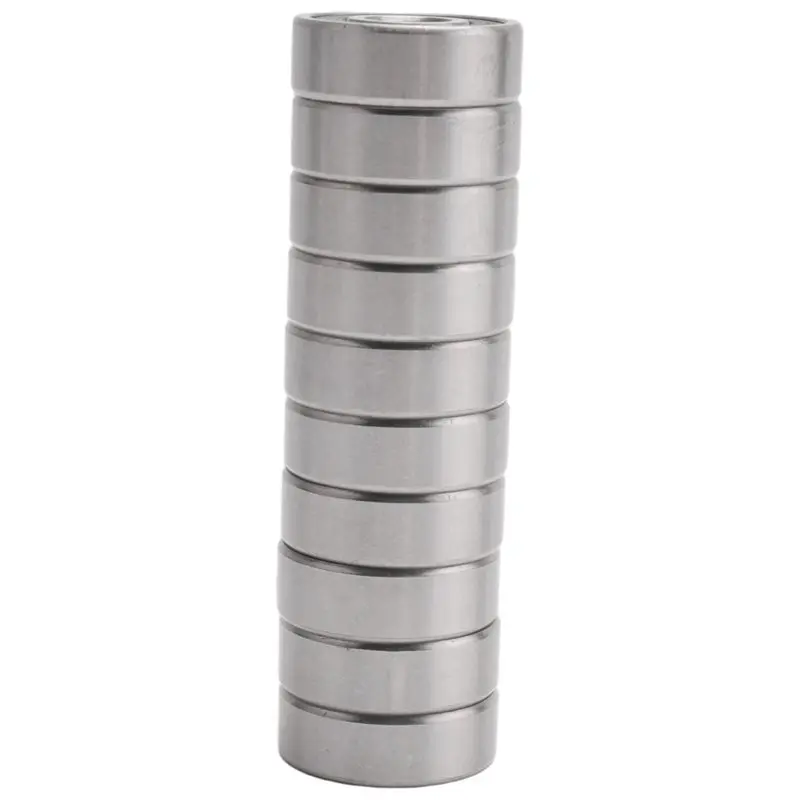 Happy New- 10Pcs 628RS 8Mmx24mmx8mm Double Sealed Miniature Deep Groove Ball Bearing