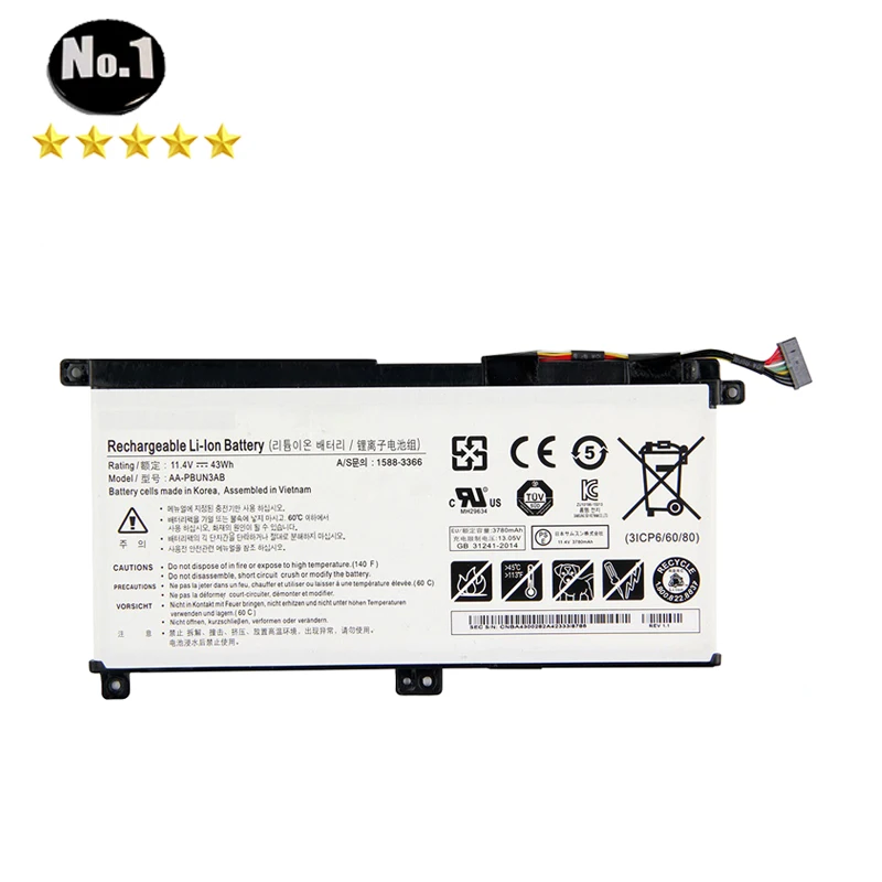 New AA-PBUN3AB Laptop Battery For Samsung Notebook 7 BA43-00377A NP740U3L-L02US NP740U3M-K01US NP800G5M 800G5M NP740U5M