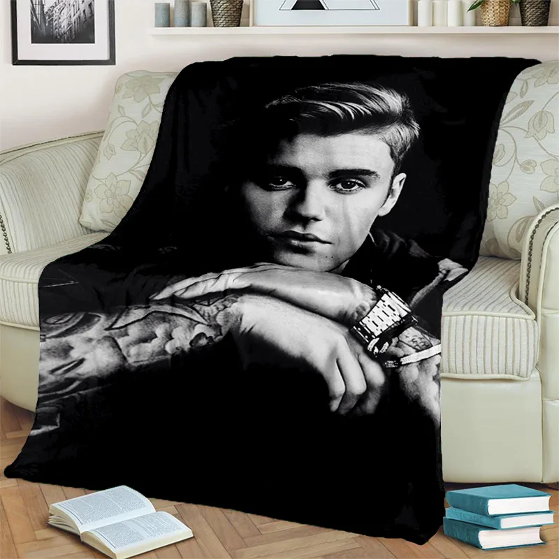 

Justin Bieber JBiebs Popular Singe Blanket,Soft Throw Blanket for Home Bedroom Bed Sofa Picnic Travel Office Cover Blanket Kids