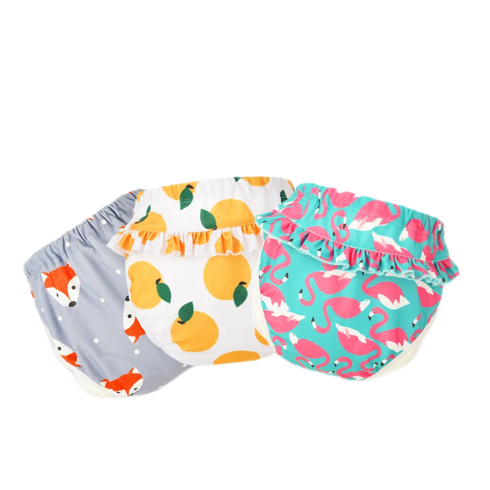 

Happyflute 7-20Kg 4Sizes Random Print Unisex Baby Girls&Boys Soft Swimming Pants Waterproof Reusable Cloth Diaper