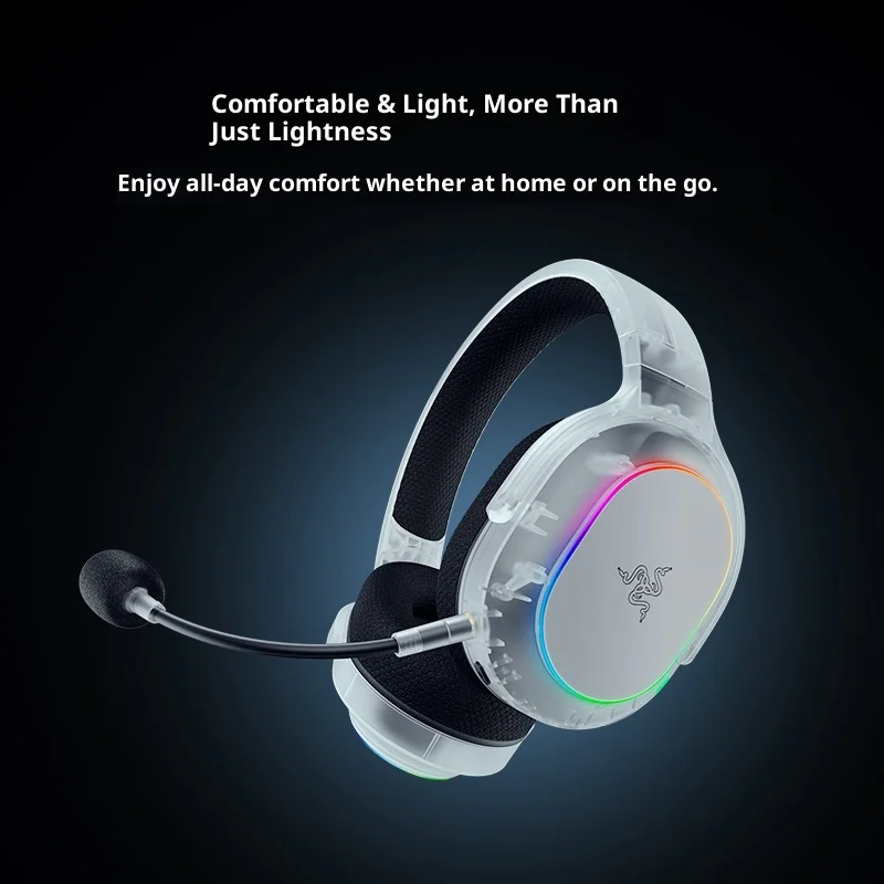 Razer BARACUDA X CHROMA PHANTOM WHITE EDITION Auriculares inalámbricos 40 mm Bluetooth5.3 Auriculares con cancelación de ruido para juegos Música