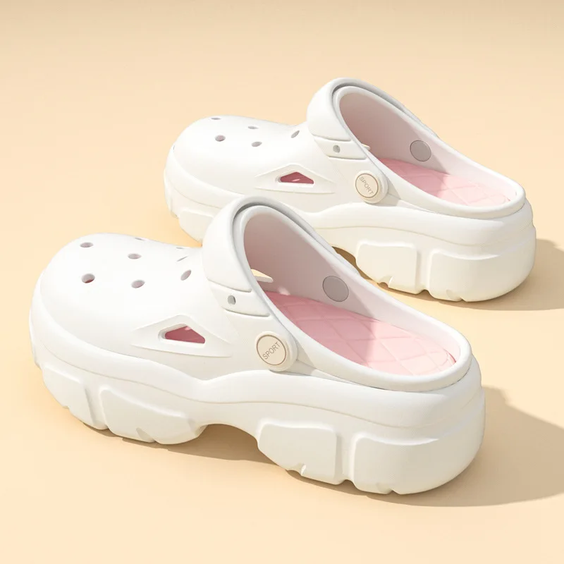 Женская обувь с дырочками, удлиняющая обувь, женская верхняя одежда, летние домашние сандалии на платформе, уличные пляжные крутые тапочки, женские пригородные туфли Женская обувь с дырочками, удлиняющая обувь, женская верхняя одежда, летние домашние сандалии на платформе, уличные пляжные крутые тапочки, женские пригородные туфли