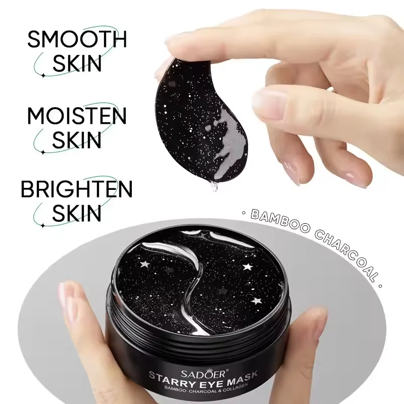 60pcs/box Starry Eye Mask, Beauty Under Eye Masks - Contains Bamboo Charcoal And Collagen, Firming And Rejuvenating Eye Skin
