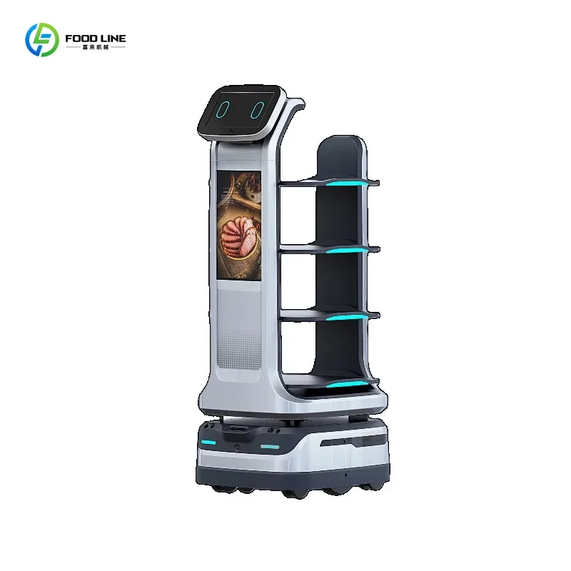 Business Use AI Humanoid Interactive Robot Automated Food Delivery Service Intelligent Waiter Robot For Hotel Home Restaurant