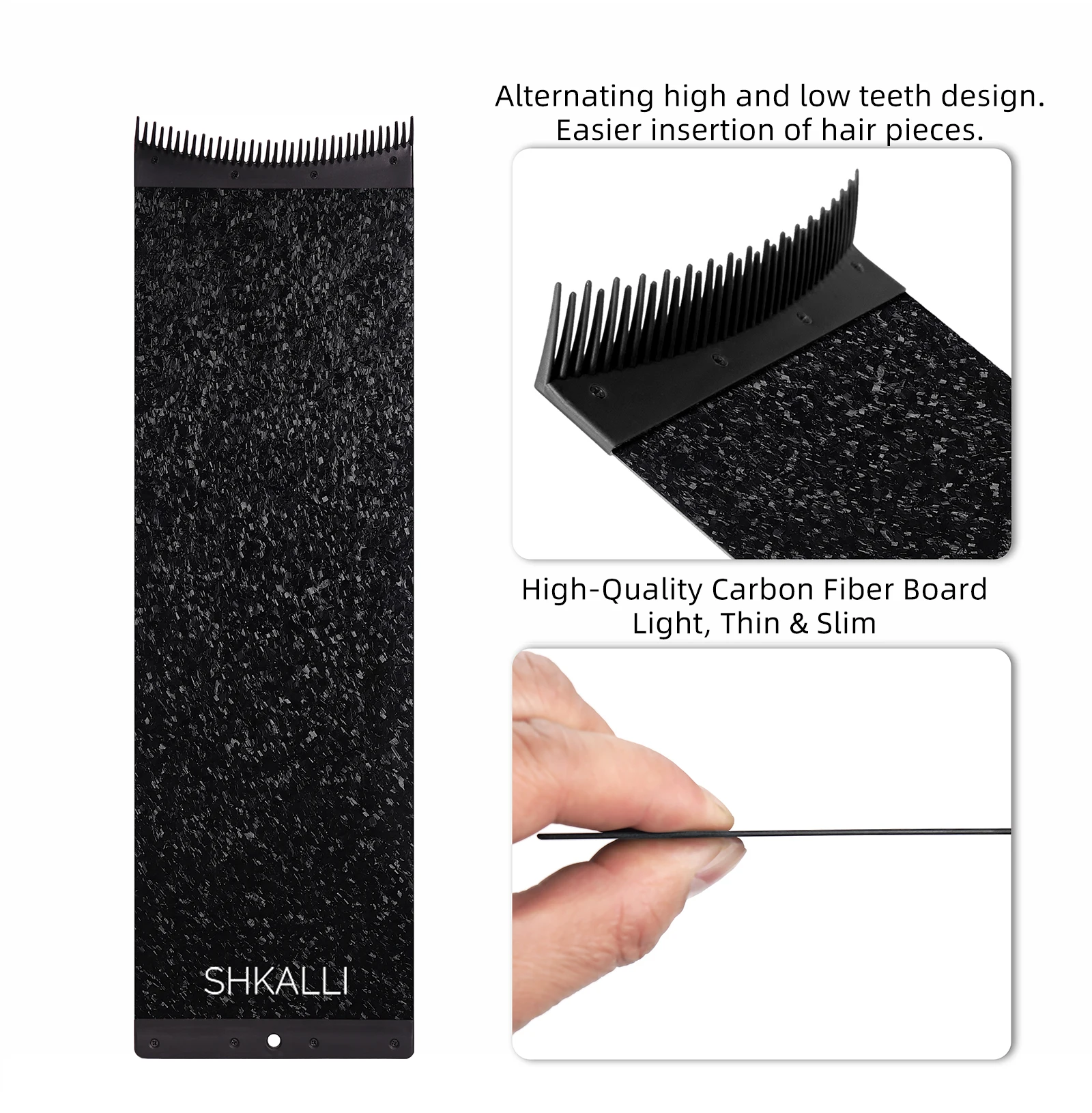 Professionelles Hervorhebungsbrett aus Kohlefaser mit Kamm, Zähnen, Haarfärbebrett, Styling-Zubehör für Friseure, Malwerkzeug – Detail 2