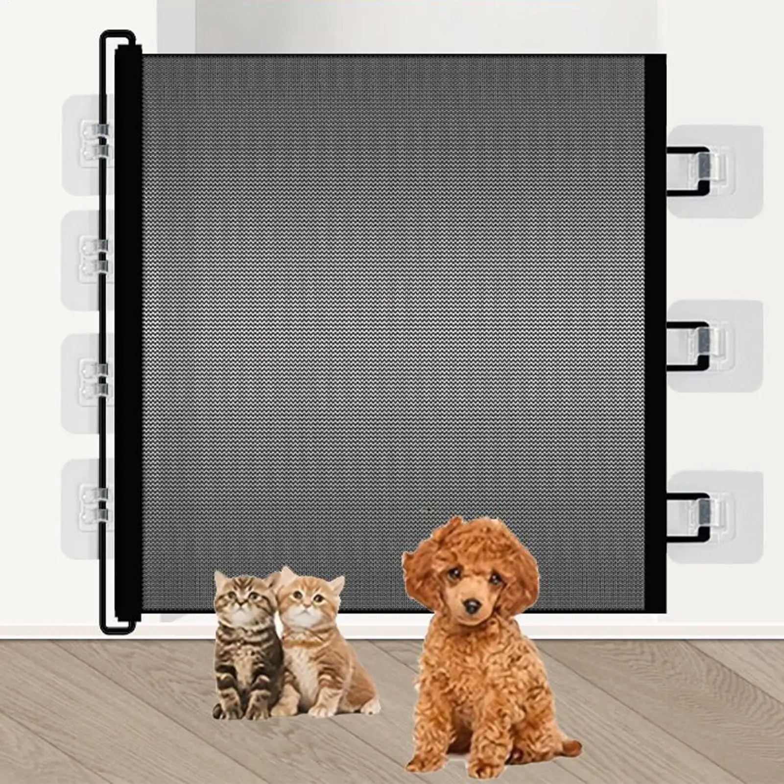 Pet Dog Barrier Fences Pet Isolated Network Stairs Gate New Folding Breathable Mesh Playpen For Dog Safety Fence