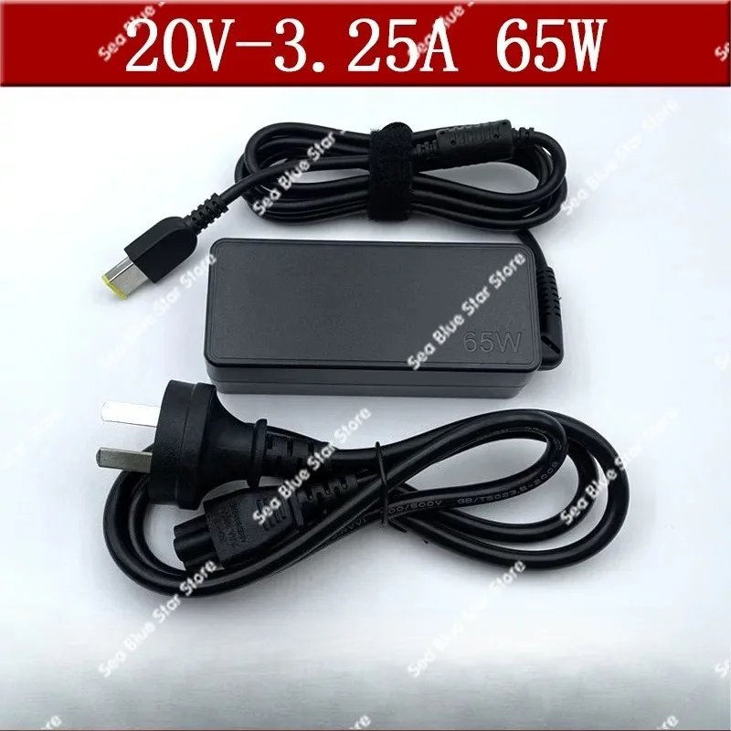 20V 3.25A65W Square Port 11 * 5.5 Charger, Notebook Power Adapter, Suitable for Lenovo G400 G410 G40-70 G50-80 Charger