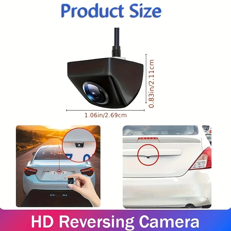 Backup Camera for Cars Reverse Camera Night Vision for Car, SUV, RV, Trailer, Camper, Van, Pickup 480P HD Night Vision