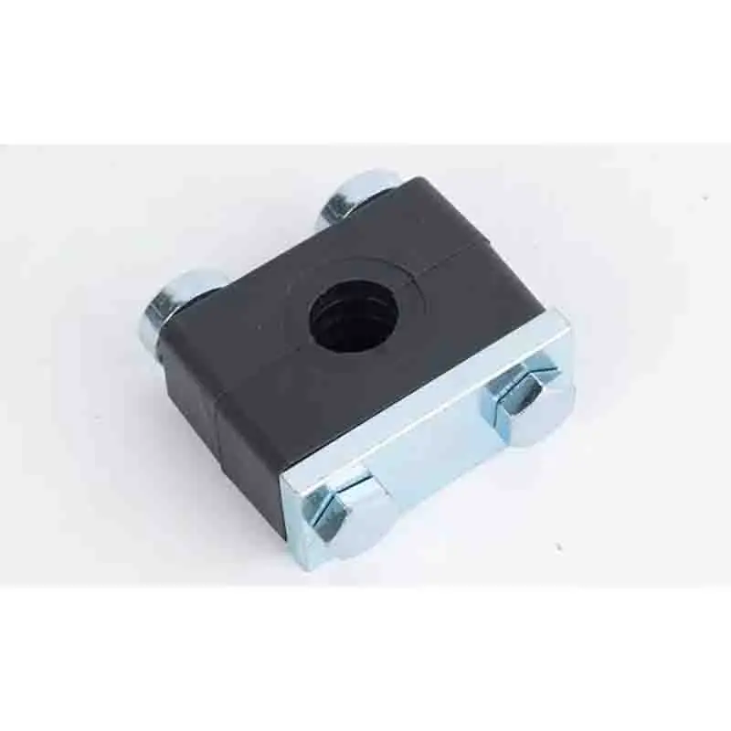 2PCS Black Heavy-Duty High-Temperature Resistant Single-Hole Pipe Clamp Guide Rail Tube for Durable Fixation