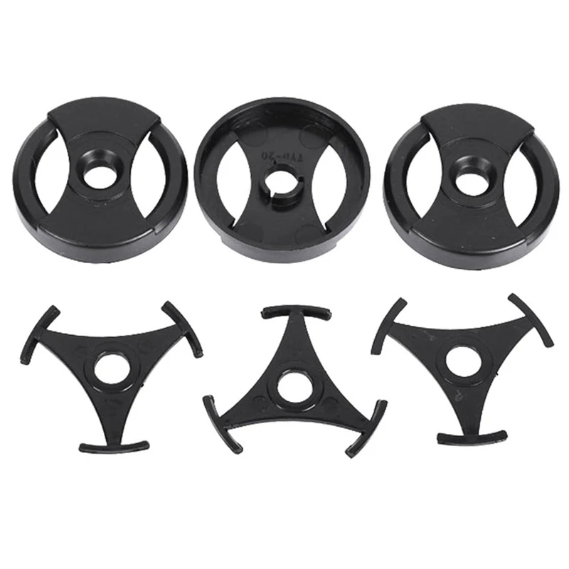 6PCS Black 7 Inch 45 RPM ABS Vinyl Record Centre-Hole Adapter For Turntables Record Accessories