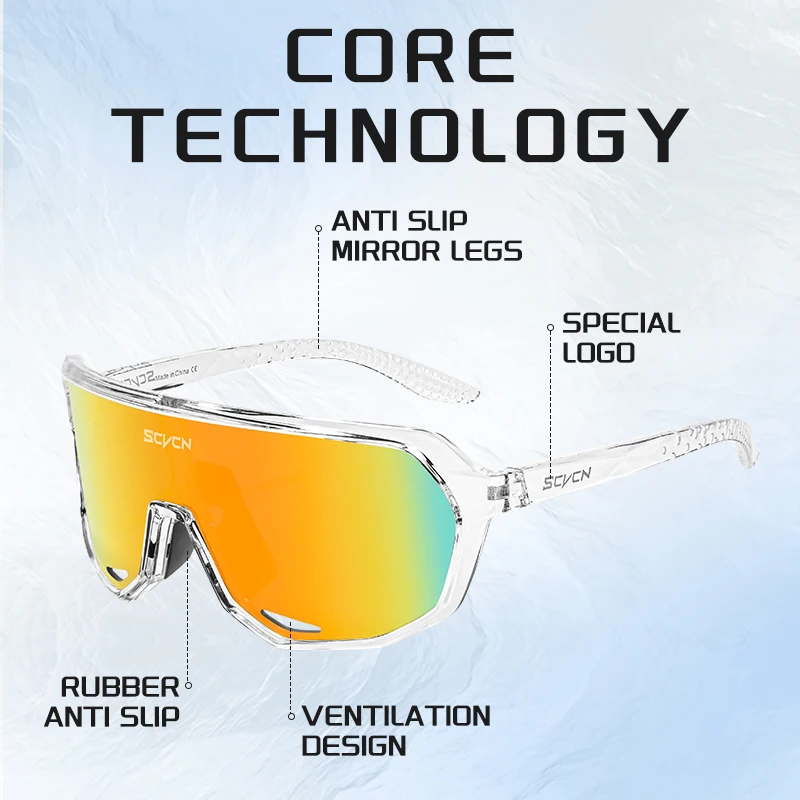 SCVCN Hiking Glasses Men Bicycle Cycling Sunglasses Outdoor Sports Eyewear Women MTB Road UV400 Bike Photochromic Goggles - Image 5
