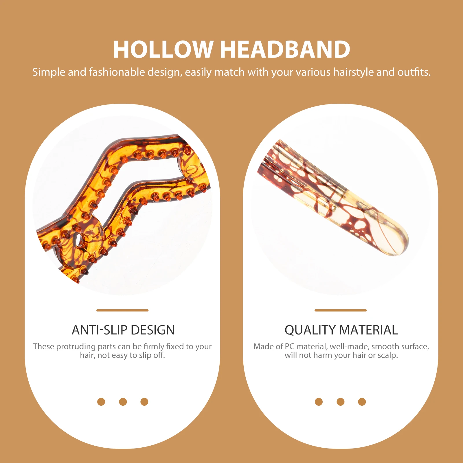 

3pcs Durable Hairb Heart Headb Smooth Surface Daily Headwear Durable Hairb Female Headdress Stylish Workout