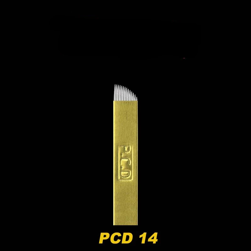 Siyady تجميل دائم دليل الحاجب الوشم الإبر PCD Microblading شفرات 12/14 المنحدر وشكل U