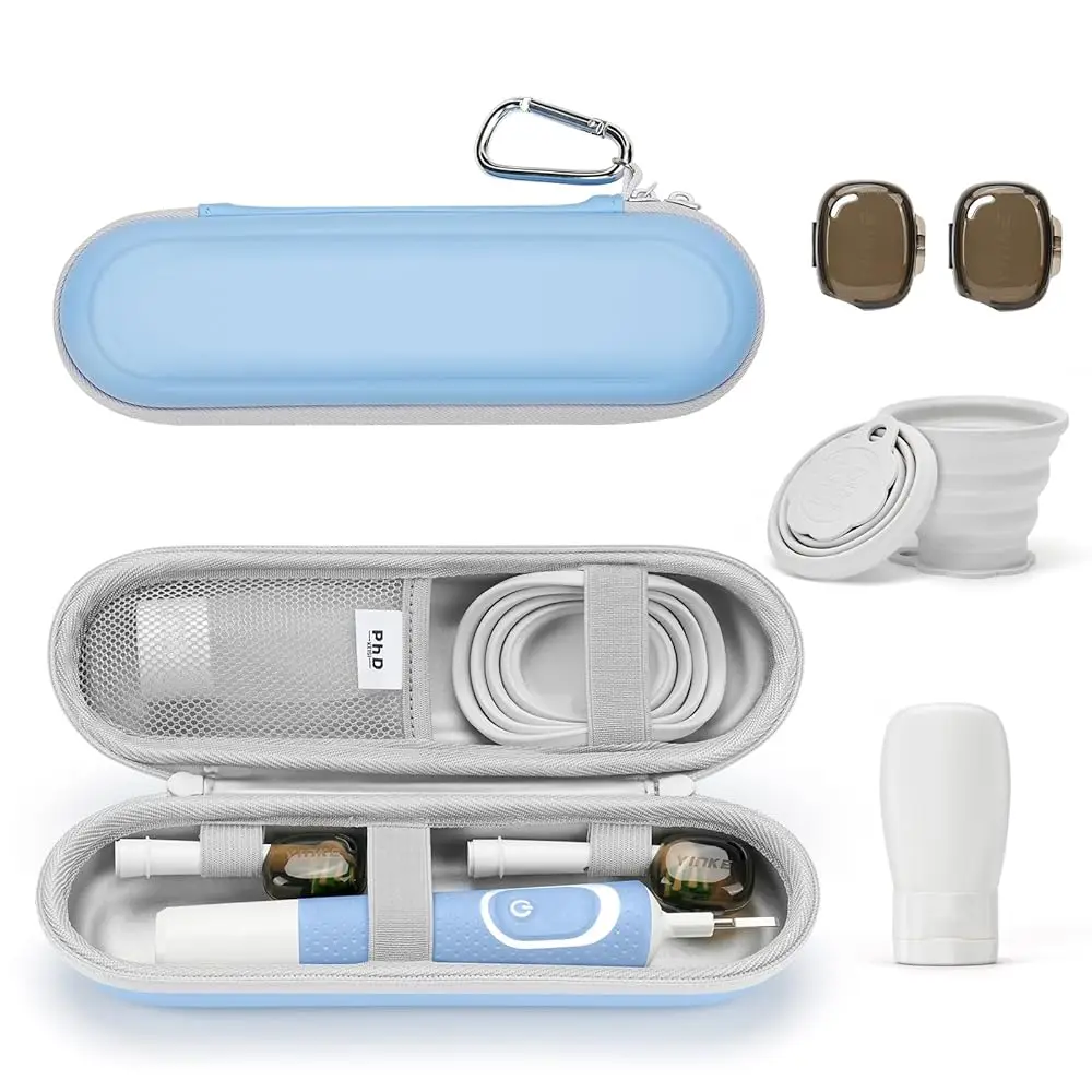 Yinke 2.0 Electric Toothbrush Case For Oral B/ Oral-B Pro/ Philips Sonicare/ Aquasonic, Portable Multiple Travel Accessories