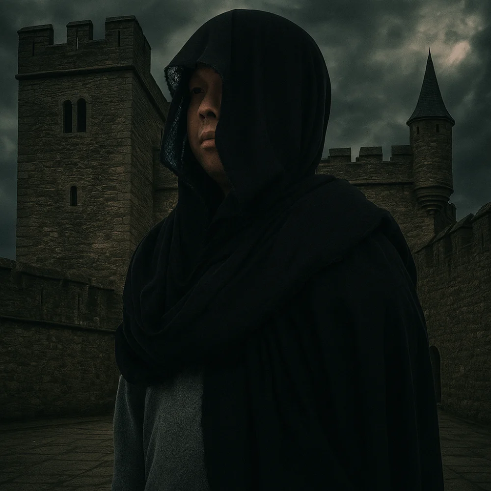 

Shoulder Cape Medieval Pirate Cosplay Cape Half Cape Black Green Wrap Renaissance Costume Cape Retro Hood Scarf Pros