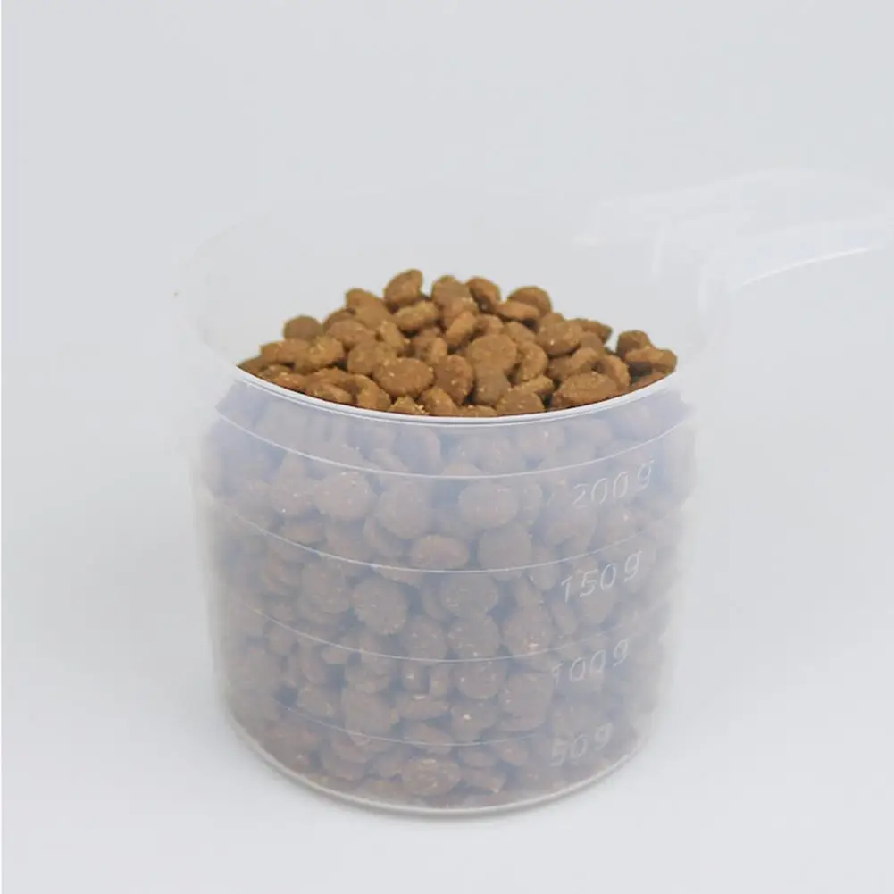 200g karma dla zwierząt domowych łopata pies kot łyżeczka do karmienia Pet Dry Food łyżka Handheld karmnik dla psa łopata Pet łyżka do mierzenia